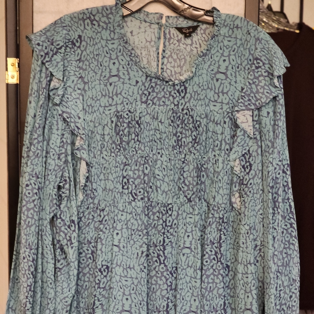 Blue Cheetah Rails Blouse New - Picture 4 of 9